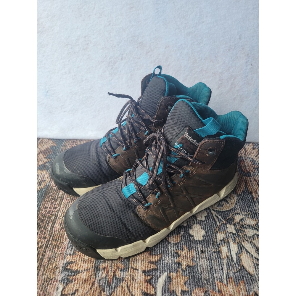 Timberland PRO Morphix Composite Safety Toe Work Boots Brown Teal TB0A63YKEIU 8M